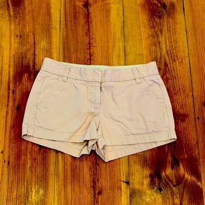 JCrew pink chino shorts